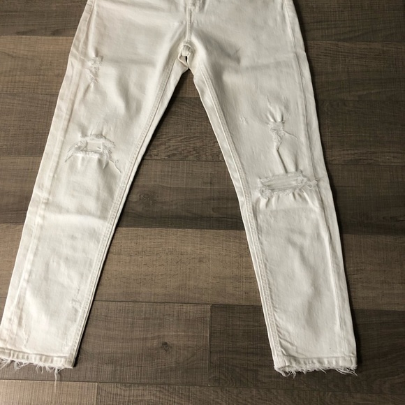 White Jeans distressed ribbed - Picture 1 of 9